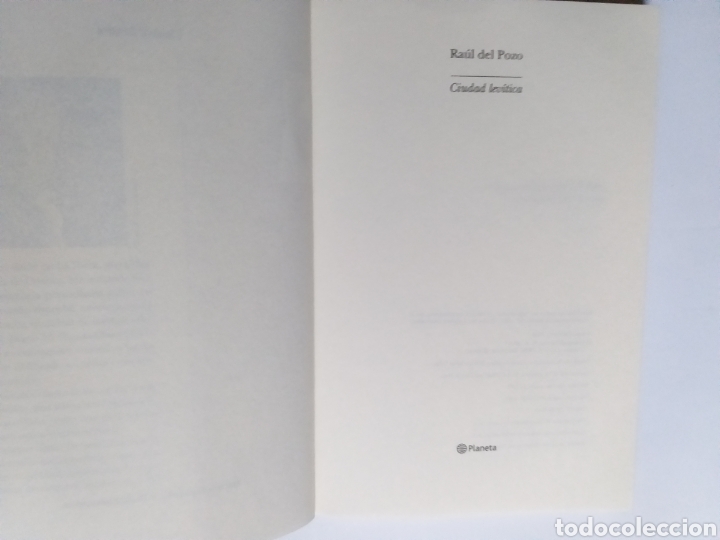 Libros de segunda mano: Ciudad levitica Ra&uacute;l del Pozo - Foto 6