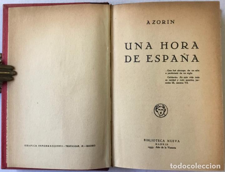 Libros de segunda mano: UNA HORA DE ESPA&Ntilde;A. - AZOR&Iacute;N. - Foto 2