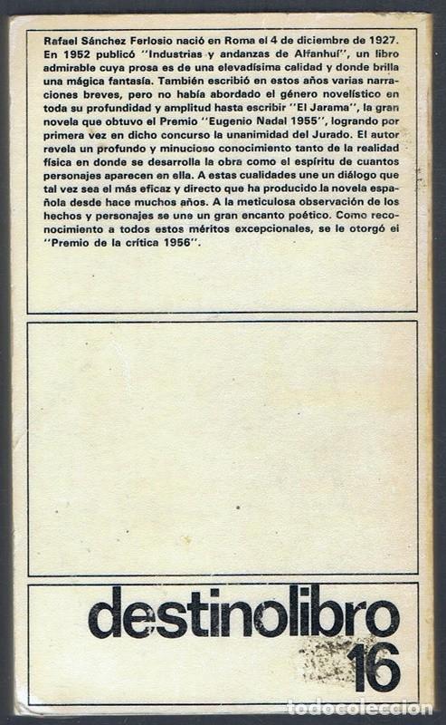 Libros de segunda mano: EL JARAMA RAFAEL S&Aacute;NCHEZ FERLOSIO - Foto 2