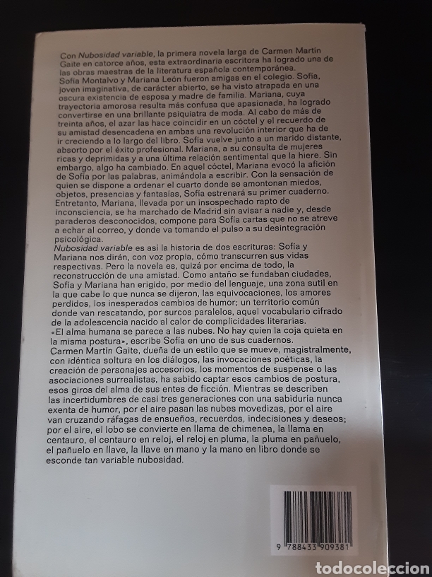 Libros de segunda mano: Nubosidad variable. Carmen Mart&iacute;n Gaite. - Foto 3
