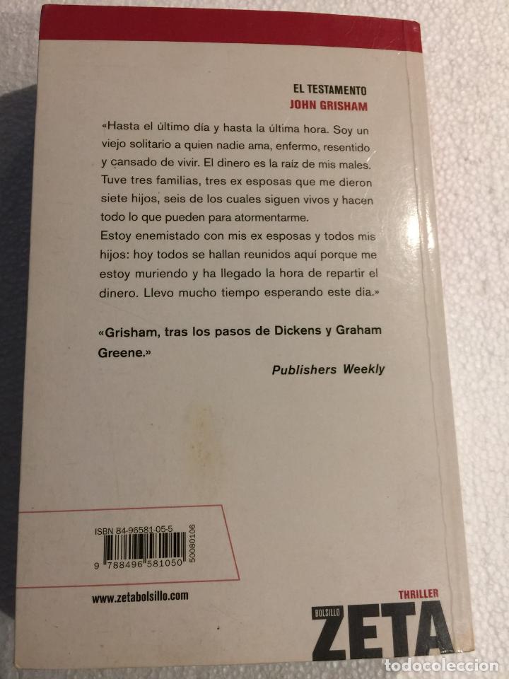 Libros de segunda mano: El testamento - John Grisham - Foto 2