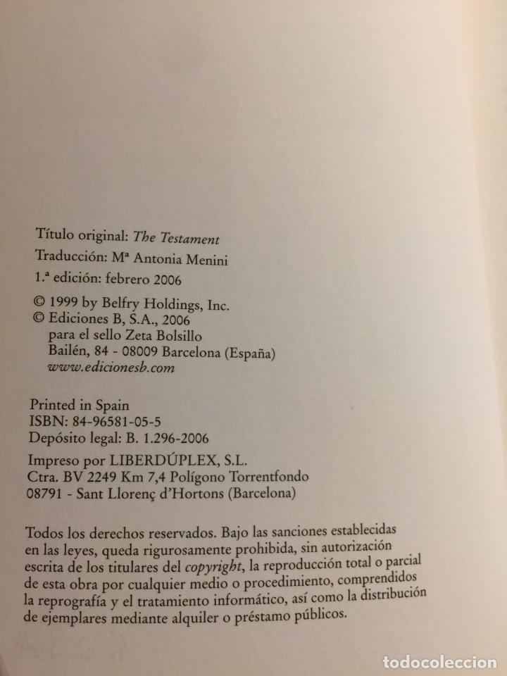 Libros de segunda mano: El testamento - John Grisham - Foto 4
