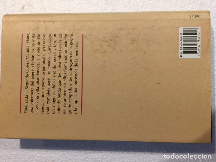 Libros de segunda mano: El paciente ingl&eacute;s - Michael Ondaatje - Foto 2