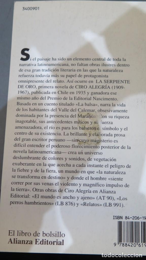 Libros de segunda mano: 1995.- LA SERPIENTE DE ORO. ALEGRIA - Foto 2