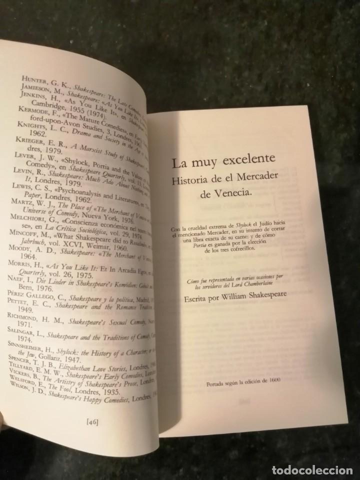 Libros de segunda mano: Shakespeare El mercader de Venecia.Como gusteis - Foto 3