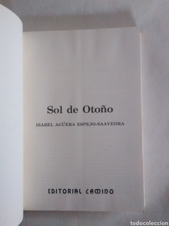 Libros de segunda mano: Sol de oto&ntilde;o / Isabel Ag&uuml;era. - Foto 3