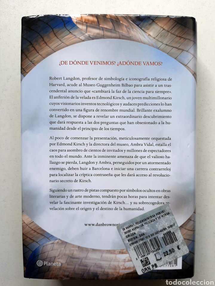Libros de segunda mano: ORIGEN - Dan Brown. Planeta - Foto 2