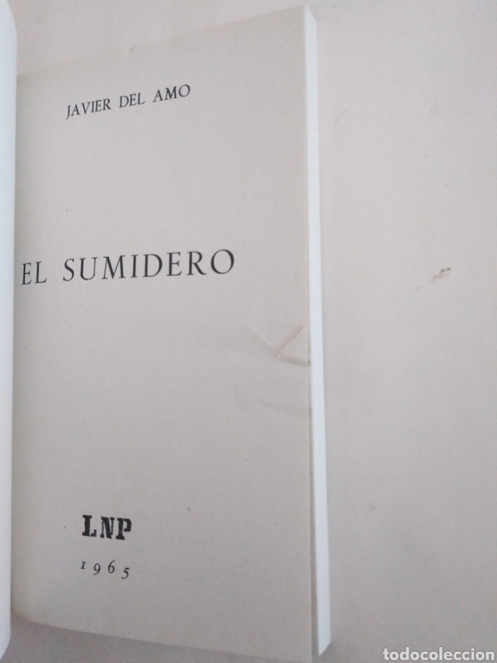 Libros de segunda mano: El sumidero/ Javier del Amo. - Foto 2