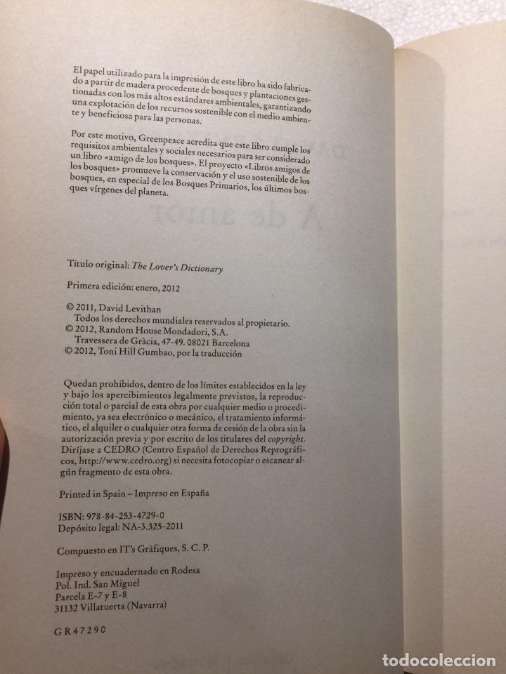 Libros de segunda mano: A de amor - David Levitham - Foto 4