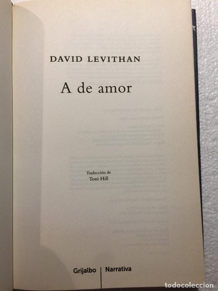 Libros de segunda mano: A de amor - David Levitham - Foto 5