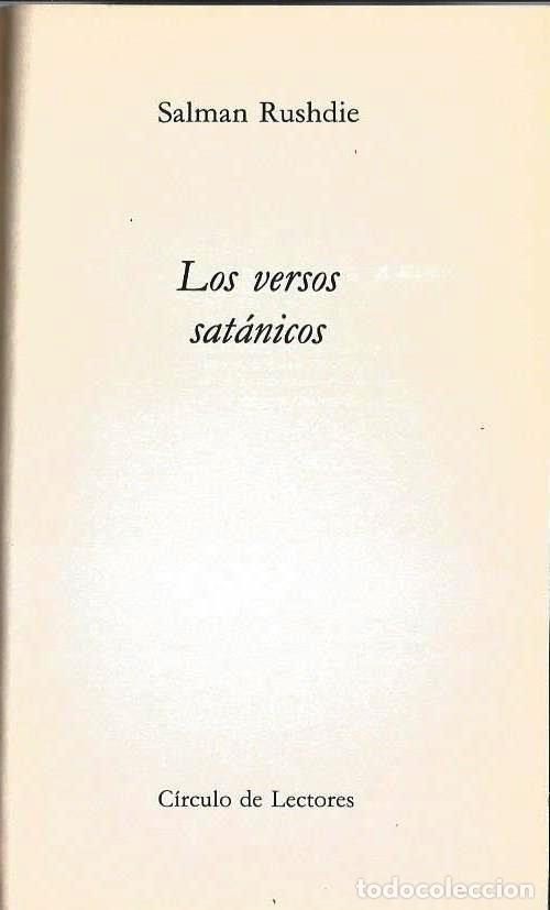 Libros de segunda mano: LIBRO, LOS VERSOS SATANICOS, SALMAN RUSHDIE - Foto 2