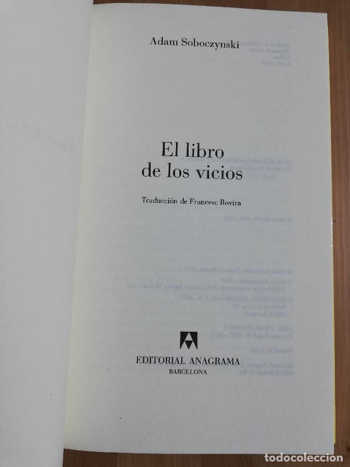 Libros de segunda mano: EL LIBRO DE LOS VICIOS (ADAM SOBOCZYNSKI) - Foto 2