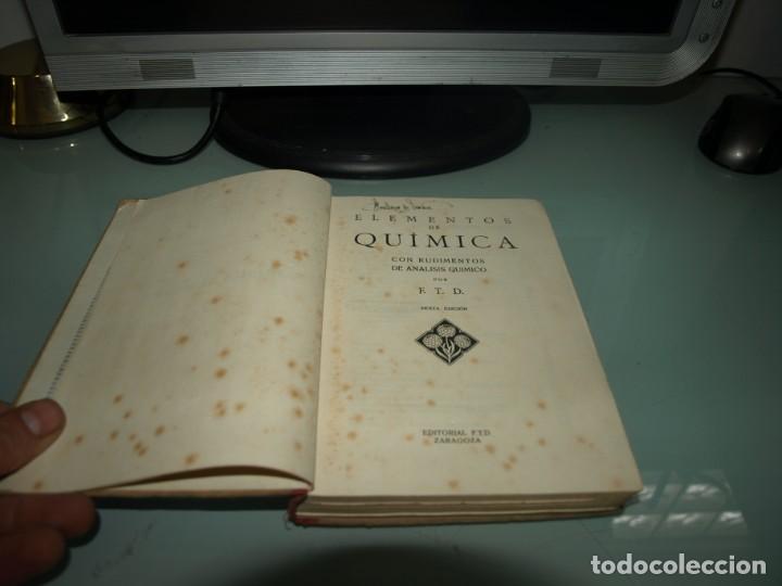 Libros de segunda mano: Elemento de Quimica,E.T.D. Editorial FTD - Foto 1