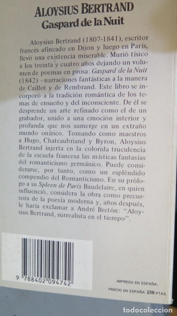 Libros de segunda mano: GASPARD DE LA NUIT. BERTRAND - Foto 2
