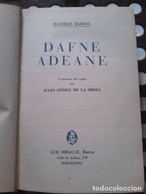 Libros de segunda mano: Dafne Adeane. Maurice Baring. Editor Luis Miracle. 1941. - Foto 2