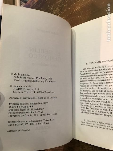 Libros de segunda mano: El Berlin Demonico, Walter Benjamin - Foto 3