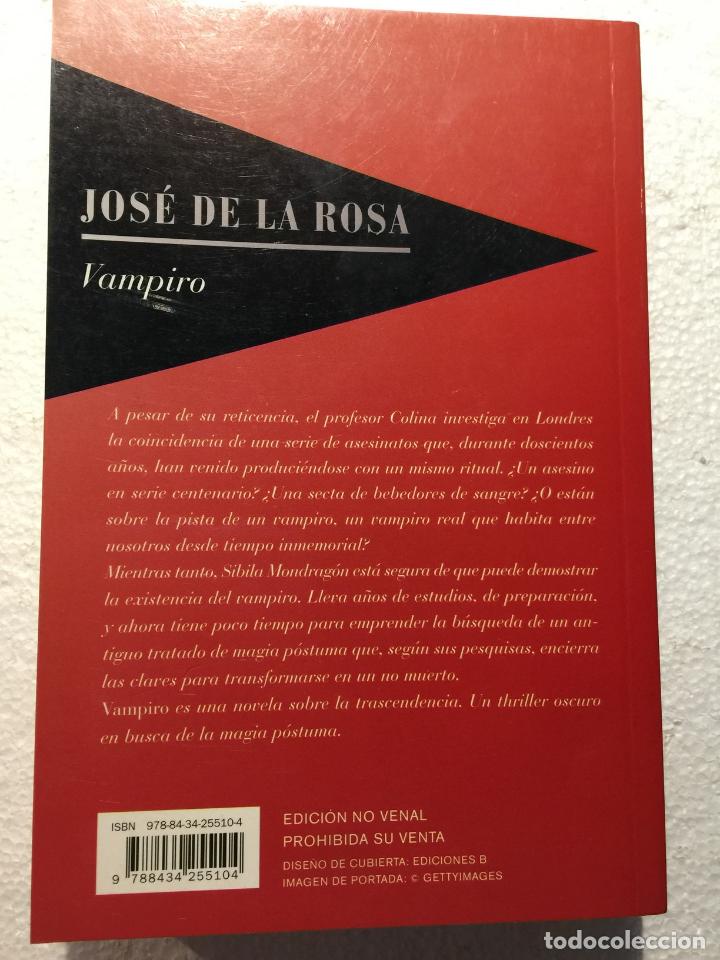 Libros de segunda mano: Vampiro - Jos&eacute; de la Rosa - Foto 4