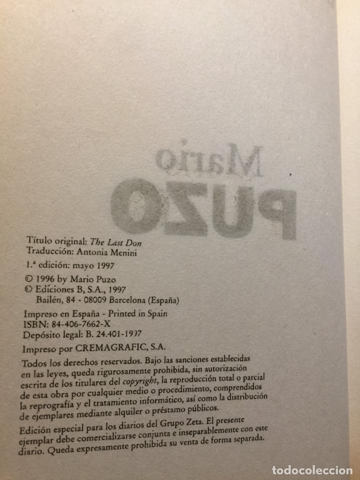 Libros de segunda mano: El &uacute;ltimo don - Mario puzo - Foto 2