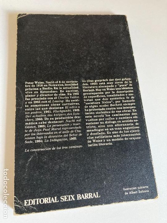 Libros de segunda mano: La conversi&oacute;n de los tres caminantes &ndash; Peter Weiss - Foto 2