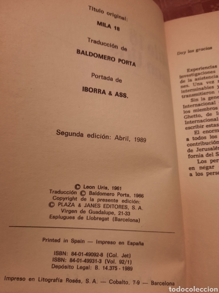 Libros de segunda mano: Mil&aacute; 18. Le&oacute;n Uris - Foto 4