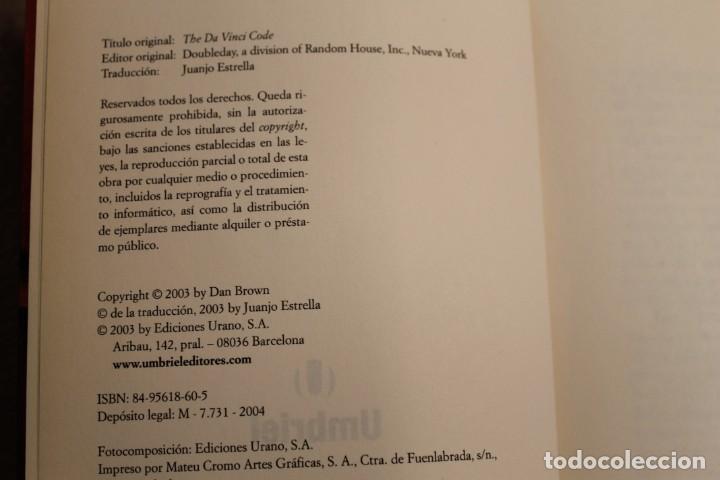 Libros de segunda mano: EL C&Oacute;DIGO DA VINCI DAN BRWN UMBRIEL 2004 - Foto 3