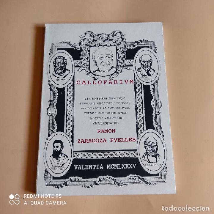 Libri di seconda mano: GALLOFARIVM. VALENTIA MCMLXXXV. RAMON ZARAGOZA PVELLES. 1985. 143 PAGS.