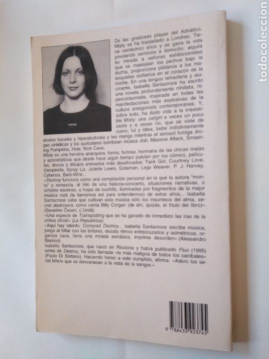Libros de segunda mano: Destroy / Isabella Santacroce - Foto 2
