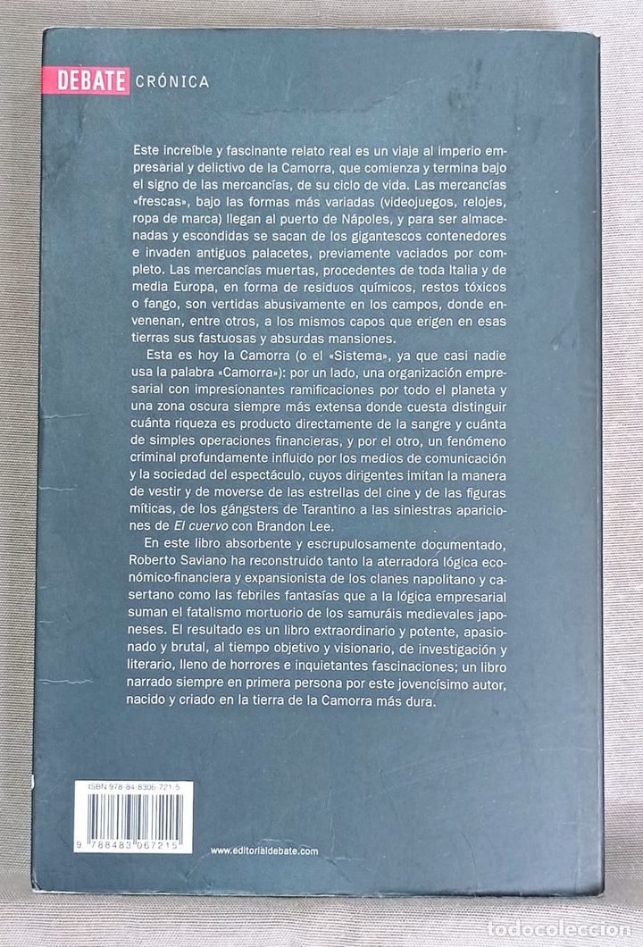 Libros de segunda mano: Gomorra. Roberto Saviano.ENV&Iacute;O GRATIS - Foto 2