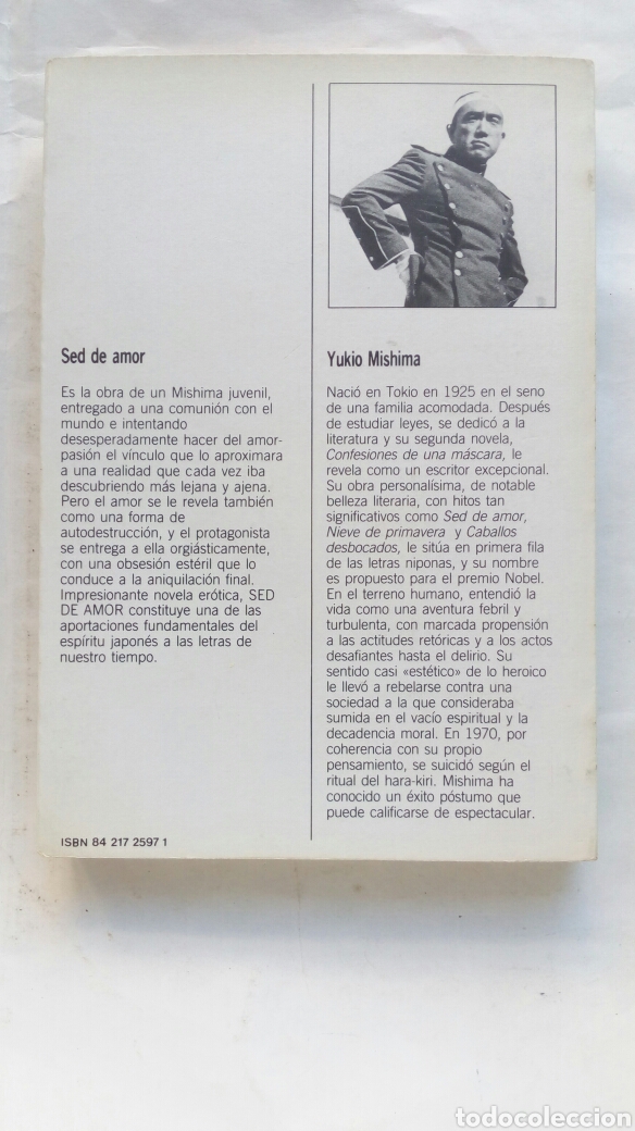 Libros de segunda mano: Sed de amor. Yukio Mishima. - Foto 2