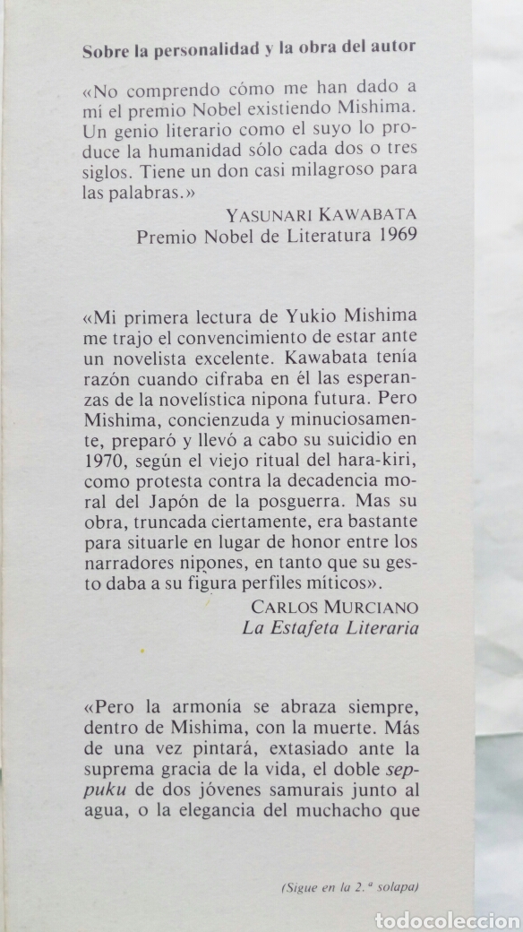 Libros de segunda mano: Sed de amor. Yukio Mishima. - Foto 3