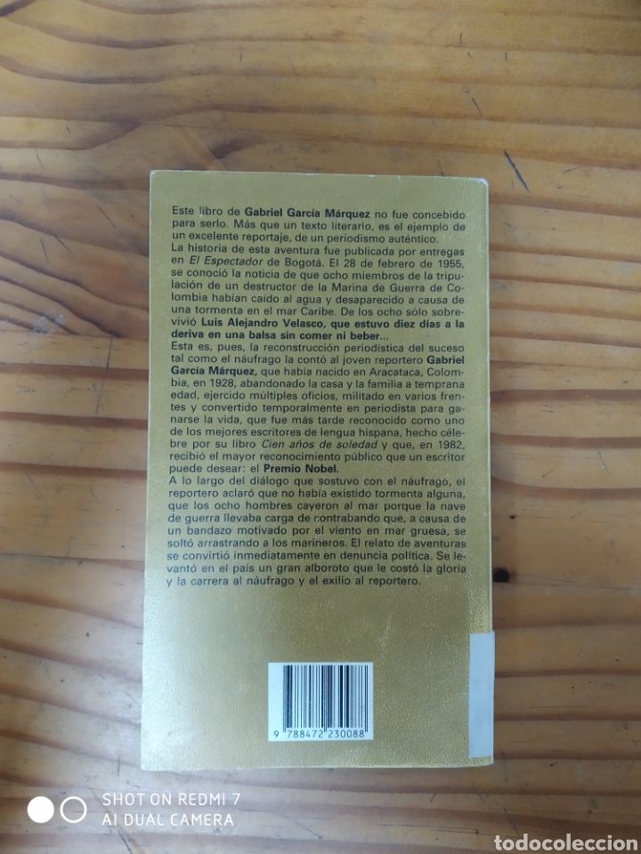 Libros de segunda mano: Relato de un n&aacute;ufrago. - Foto 2