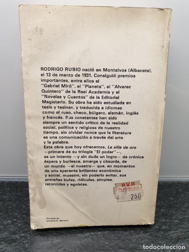 Libros de segunda mano: La silla de oro. Rodrigo Rubio. Biblioteca edificio de bolsillo 1978. - Foto 2