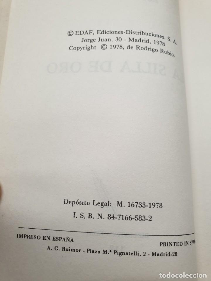 Libros de segunda mano: La silla de oro. Rodrigo Rubio. Biblioteca edificio de bolsillo 1978. - Foto 3