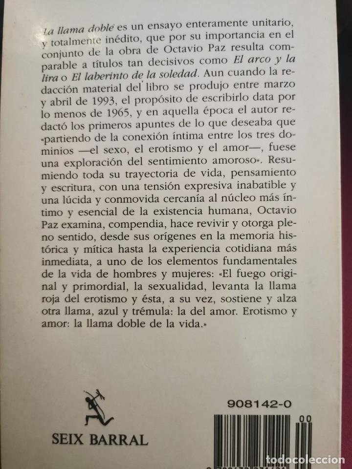 Libros de segunda mano: LIBRO 2422 - LA LLAMA DOBLE - OCTAVIO PAZ - Foto 2