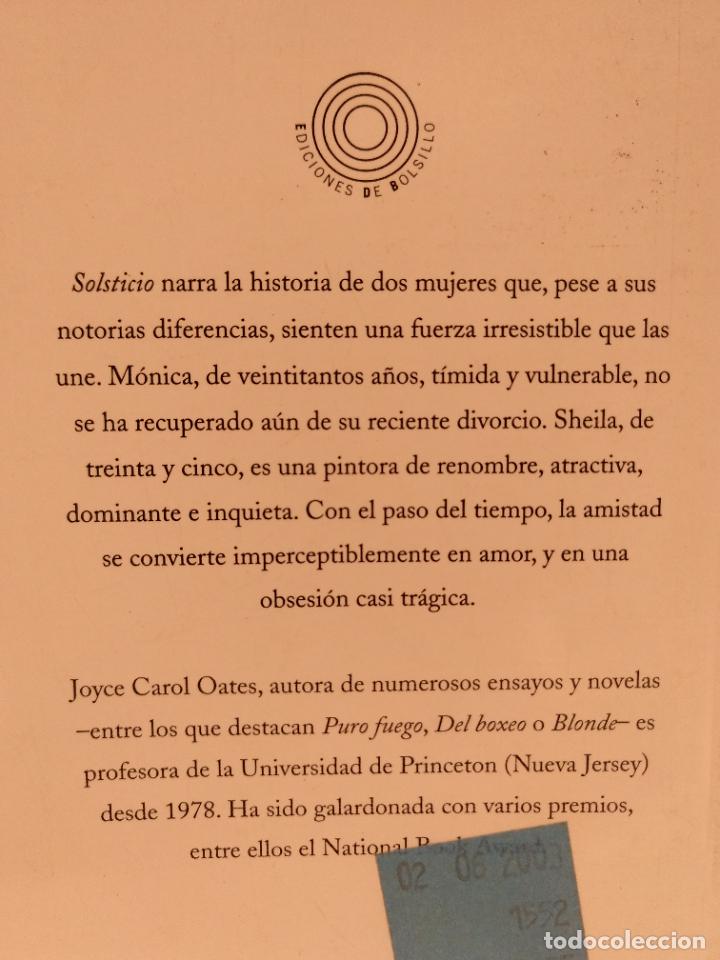 Libros de segunda mano: Solsticio. Joyce Carol Oates. - Foto 2