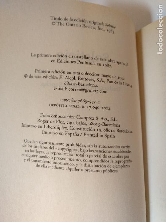 Libros de segunda mano: Solsticio. Joyce Carol Oates. - Foto 3