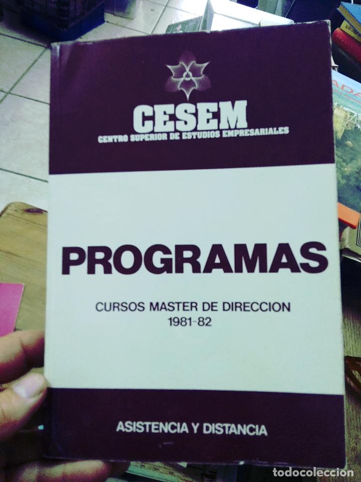 Libros de segunda mano: Programas curso m&aacute;ster de direcci&oacute;n 1981-82. CESEM. L.25403 - Foto 1