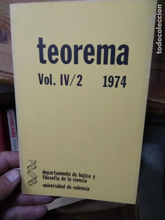 Second hand books: Teorema vol IV-2 1974. Universidad de Valencia. L.4898-1880