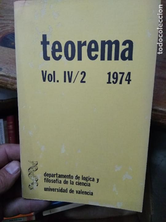 Second hand books: Teorema vol IV-2 1974. Universidad de Valencia. L.4898-1881