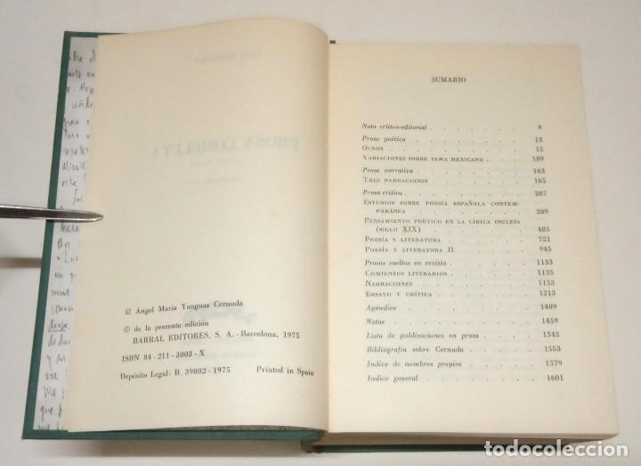 Libros de segunda mano: CERNUDA, Luis. Prosa Completa. 1975. - Foto 4