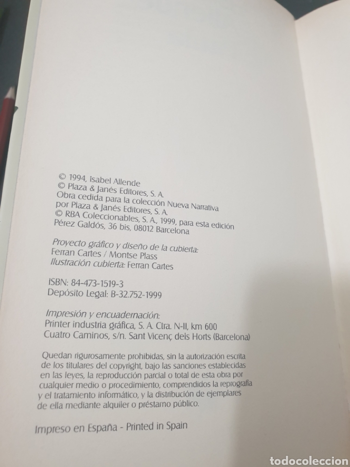 Libros de segunda mano: Paula, 1999, Isabel Allende - Foto 6