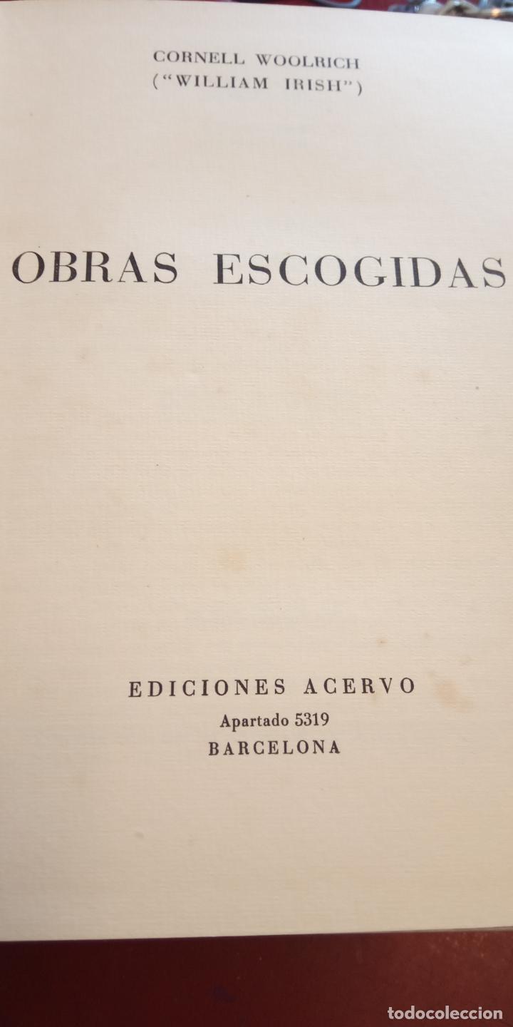 Libros de segunda mano: OBRAS ESCOGIDAS. CORNELL WOOLRICH. EDICIONES ACERVO - Foto 1