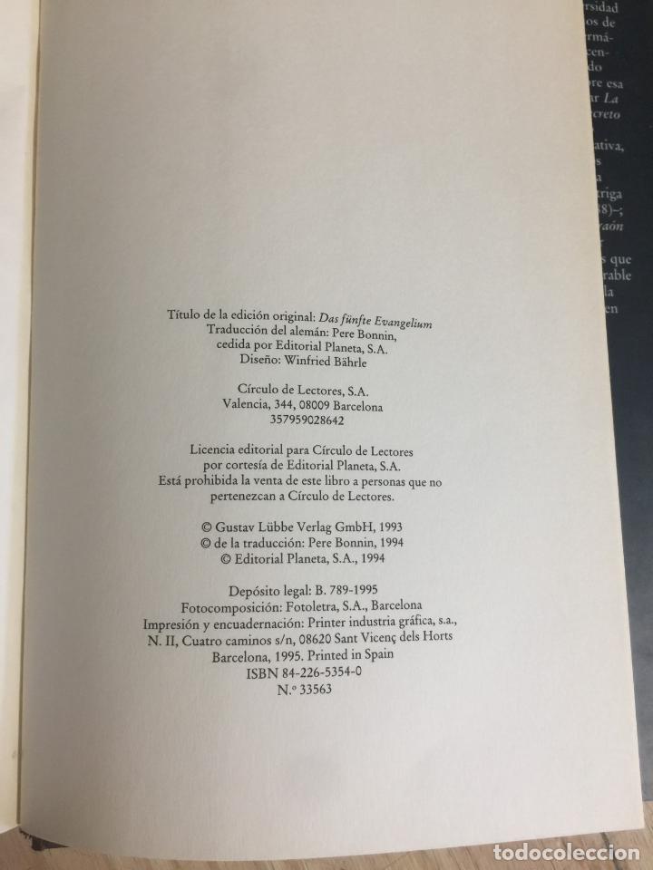 Libros de segunda mano: El quinto evangelio - Philipp Vandenberg - Foto 4