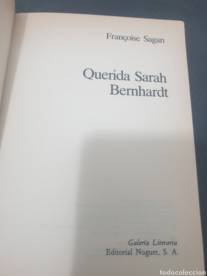 Libros de segunda mano: Querida Sarah bernhardt, 1988 - Foto 5