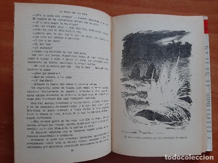 Libros de segunda mano: 1955 LA PERLA DEL R&Iacute;O ROJO - SALGARI - Foto 3