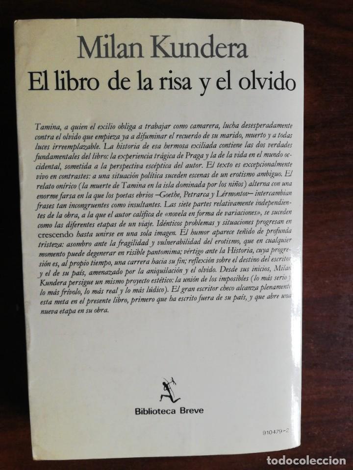 Libros de segunda mano: El Libro De La Risa y El Olvido - Milan Kundera. Seix Barral. 1986 - Foto 4