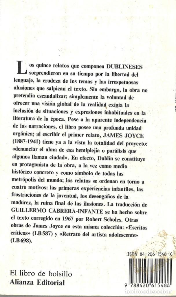 Libros de segunda mano: James Joyce. Dublineses. 1991 - Foto 2