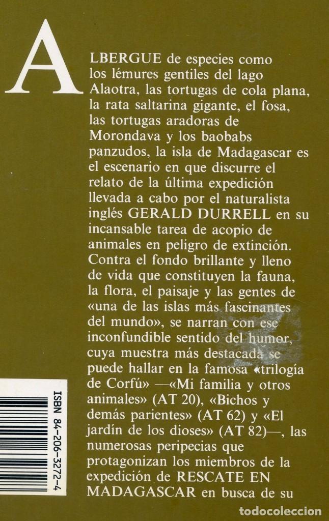 Libros de segunda mano: RESCATE EN MADAGASCAR. De Gerald Durrell. - Foto 2