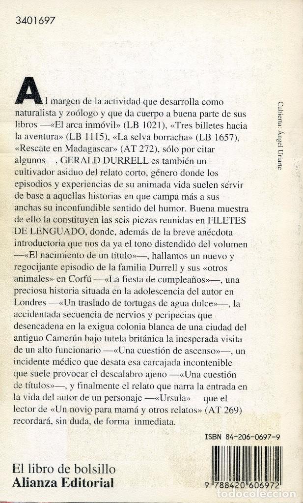 Libros de segunda mano: FILETES DE LENGUADO. De Gerald Durrell. - Foto 2