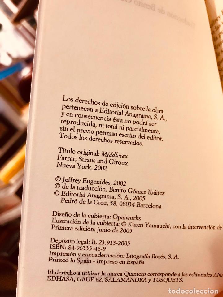 Libros de segunda mano: Midlesex. Jeffrey Eugenides. PEDIDO M&Iacute;NIMO 5&euro; - Foto 3